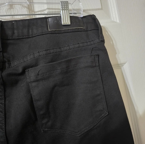 Parker Smith High Low Hem Black Modal Stretch Straight-Leg Trouser Jeans, Sz 29. - Picture 8 of 10